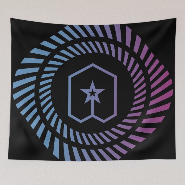 Item preview, Hypnotic Spiral Emblem | Twisted Geometric Art | Star Shield designed and sold by Half Mess.