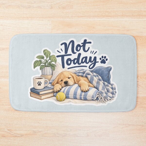 Item preview, Not Today Funny Sleepy Dog designed and sold by Sasas Design.