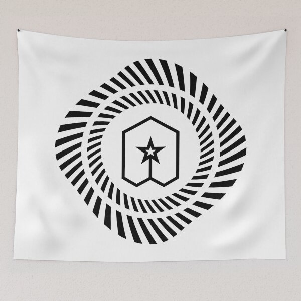 Item preview, Hypnotic Spiral Emblem | Twisted Geometric Art | Star Shield designed and sold by Half Mess.