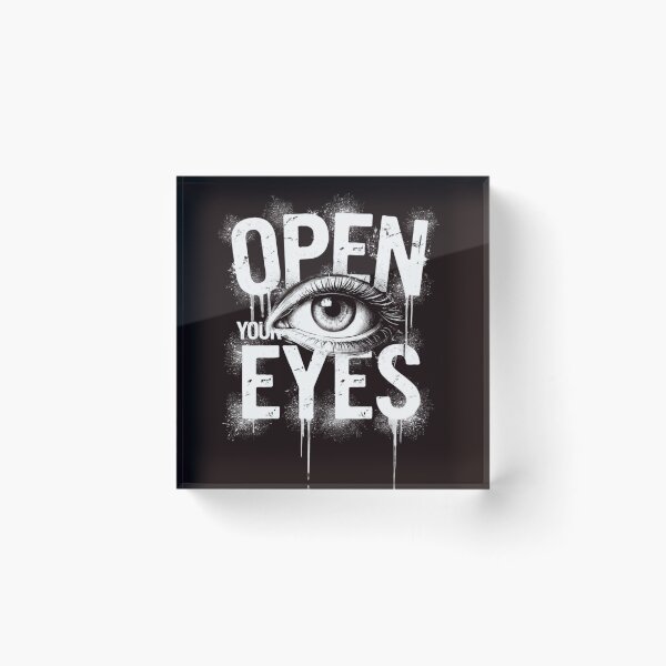 Item preview, Open Your Eyes | Grunge Graffiti Eye Typography Design designed and sold by DKtrending.