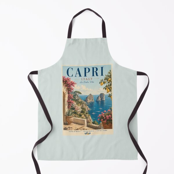 Item preview, Capri Vintage Travel Poster – Italy Mediterranean designed and sold by Sasas Design.