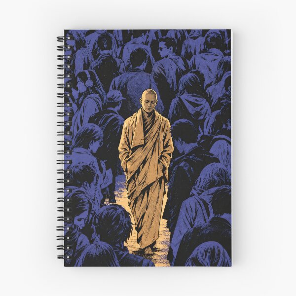 Item preview, The Quiet Path – Mindful Monk Meditation Art designed and sold by SacredLensV.