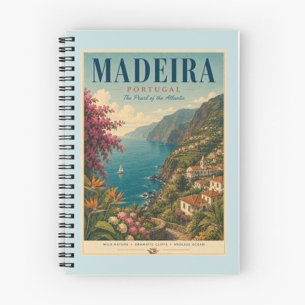 Item preview, Madeira Vintage Travel Poster – Portugal Atlantic Coast designed and sold by Sasas Design.