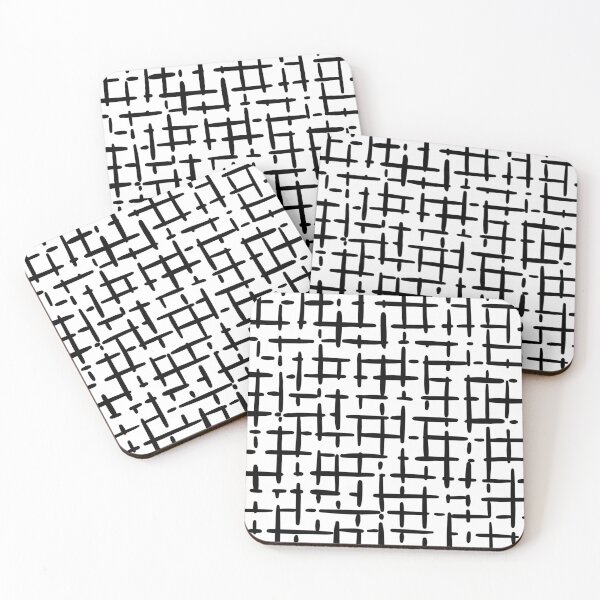 Item preview, Thick Black Broken Crosshatch on White designed and sold by KSimpson838.