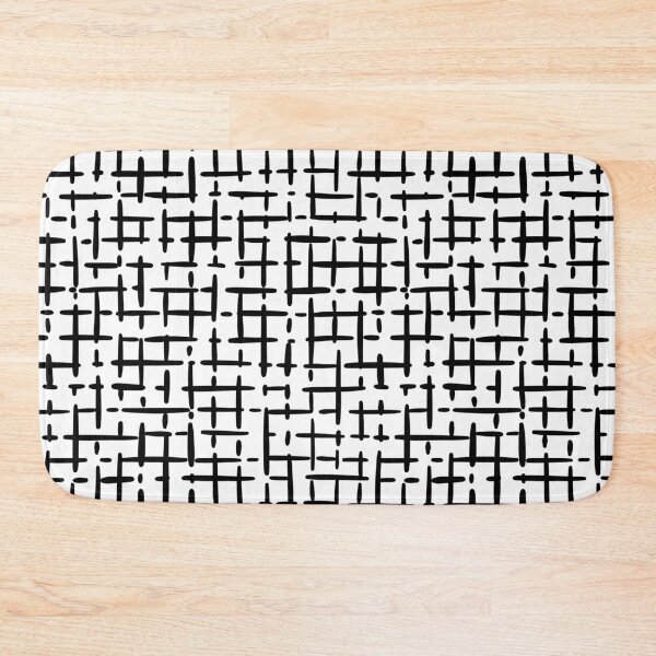 Item preview, Thick Black Broken Crosshatch on White designed and sold by KSimpson838.