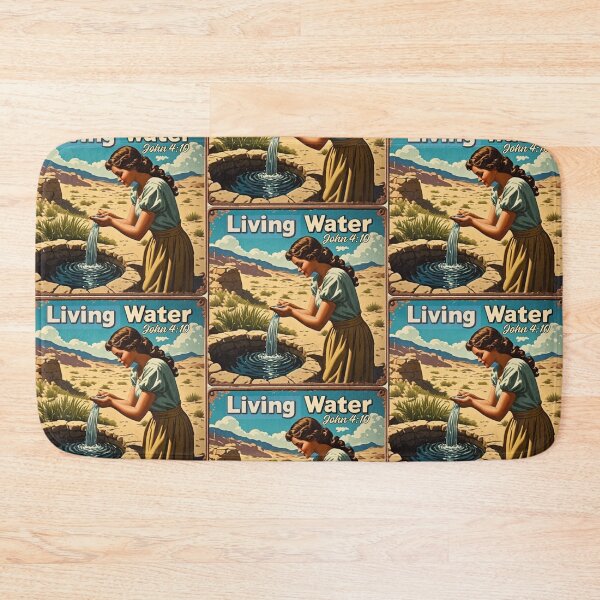 Item preview, Living Water - The Woman at the Well - John 4:10 designed and sold by scripturehood.