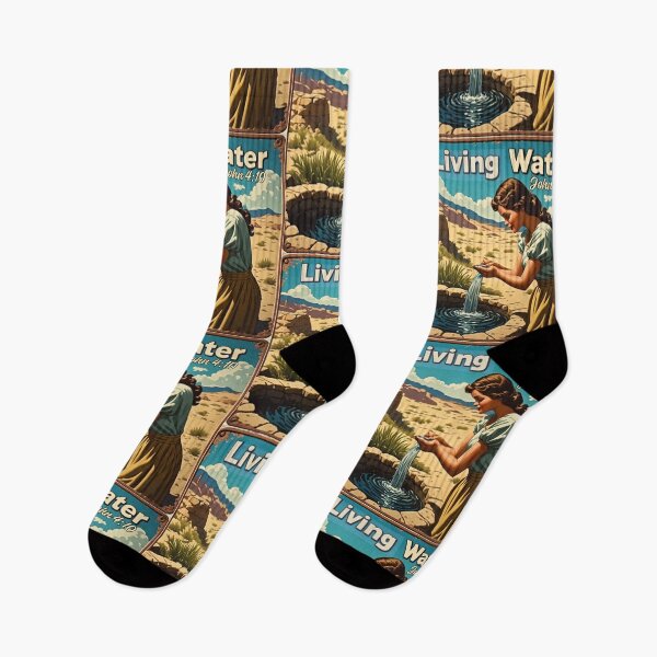 Item preview, Living Water - The Woman at the Well - John 4:10 designed and sold by scripturehood.