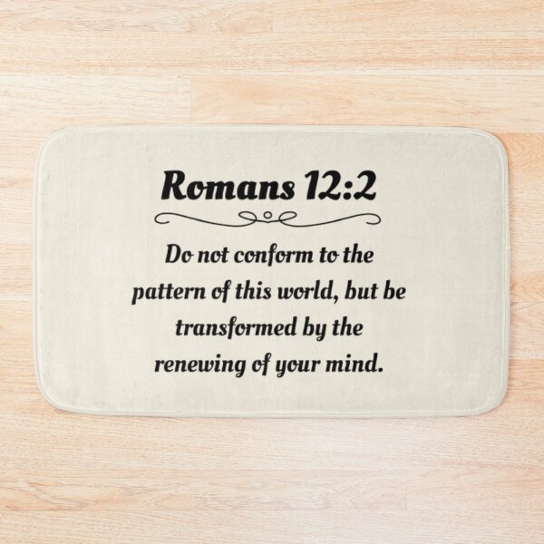 Item preview, Romans 12:2 Bible Verse Christian Typography Design - Be Transformed by the Renewing of Your Mind designed and sold by PoppaBear71.