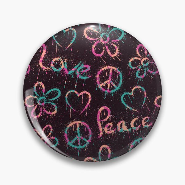 Item preview, Peace and Love Splatter Seamless Pattern designed and sold by CreativeDraws42.