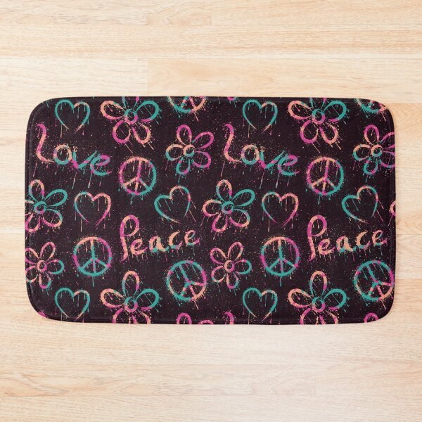 Item preview, Peace and Love Splatter Seamless Pattern designed and sold by CreativeDraws42.
