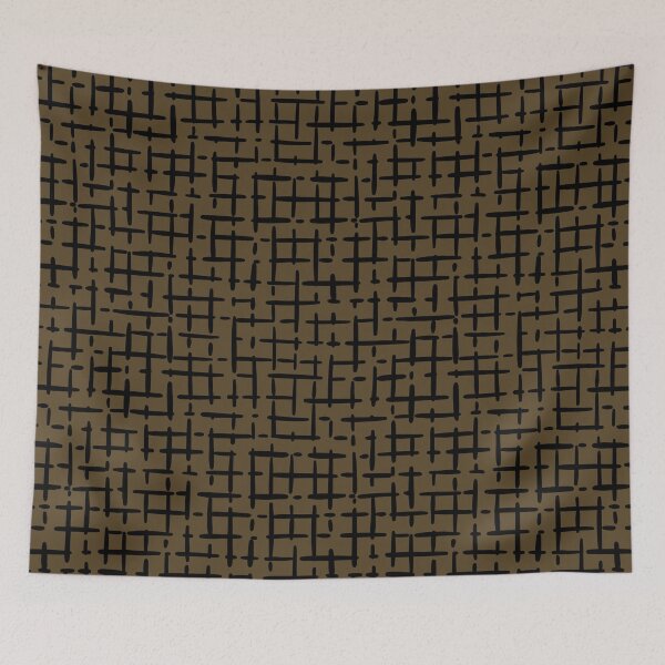 Item preview, Thick Black Broken Crosshatch on Brown designed and sold by KSimpson838.