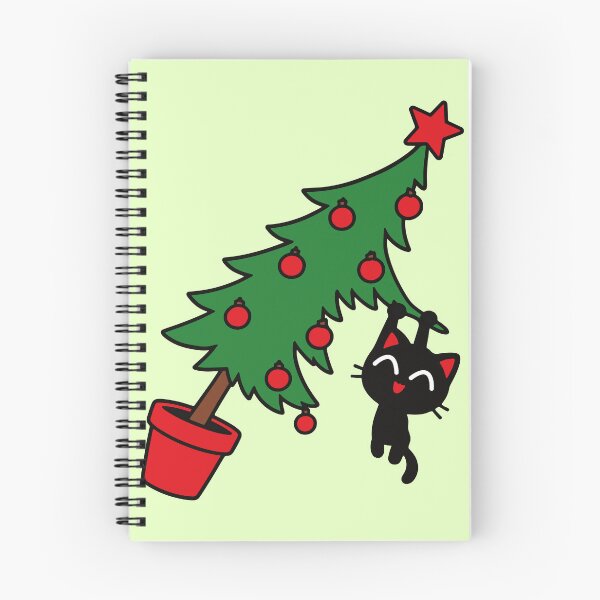 Item preview, Cute Black Cat Christmas Tree designed and sold by MewMade.