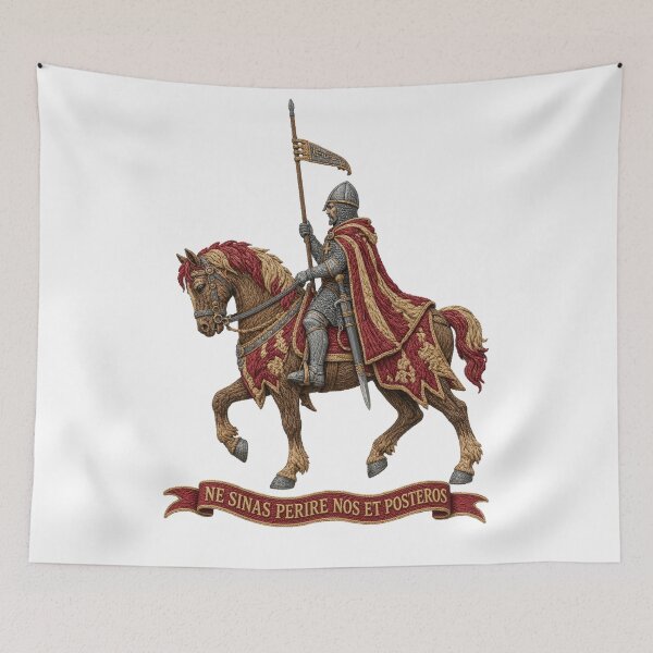 Item preview, Saint Wenceslas on Horseback – Medieval Embroidery designed and sold by tomperys.