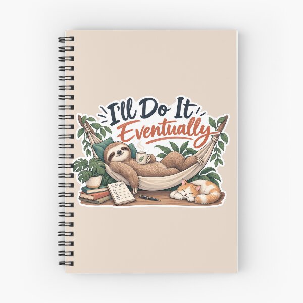 Item preview, I’ll Do It Eventually – Funny Sloth Procrastinator designed and sold by Sasas Design.