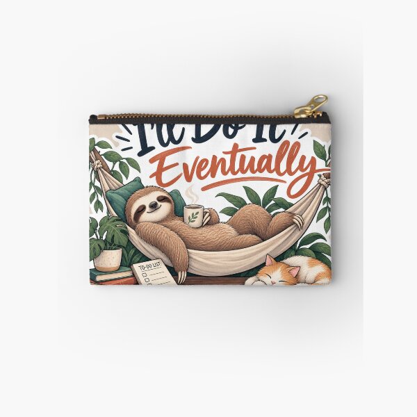 Item preview, I’ll Do It Eventually – Funny Sloth Procrastinator designed and sold by Sasas Design.