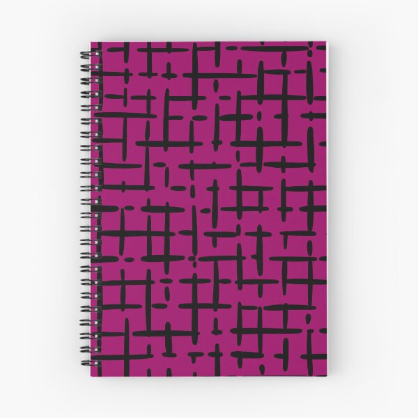 Item preview, Thick Black Broken Crosshatch on Dark Pink designed and sold by KSimpson838.