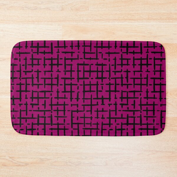 Item preview, Thick Black Broken Crosshatch on Dark Pink designed and sold by KSimpson838.