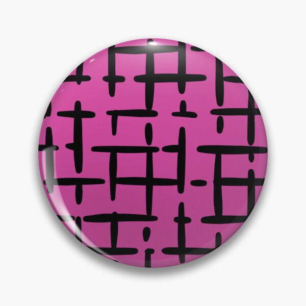 Item preview, Thick Black Broken Crosshatch on Pink designed and sold by KSimpson838.