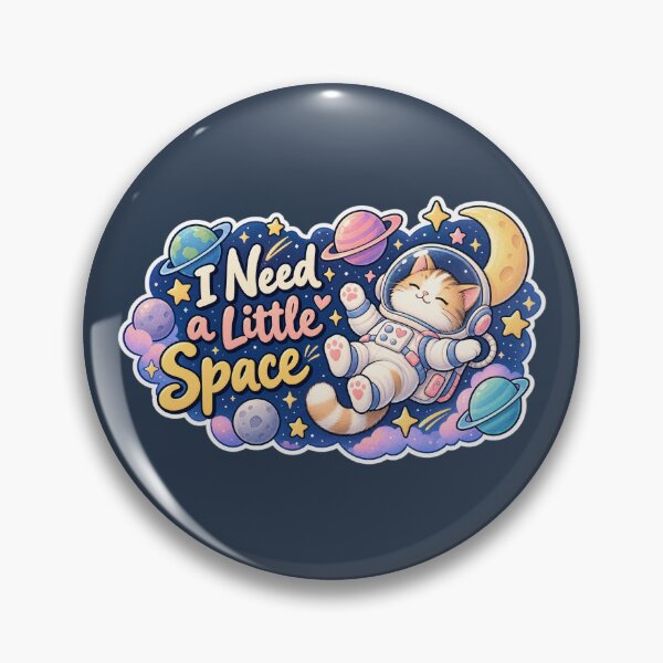 Item preview, I Need a Little Space – Funny Cat Astronaut designed and sold by Sasas Design.