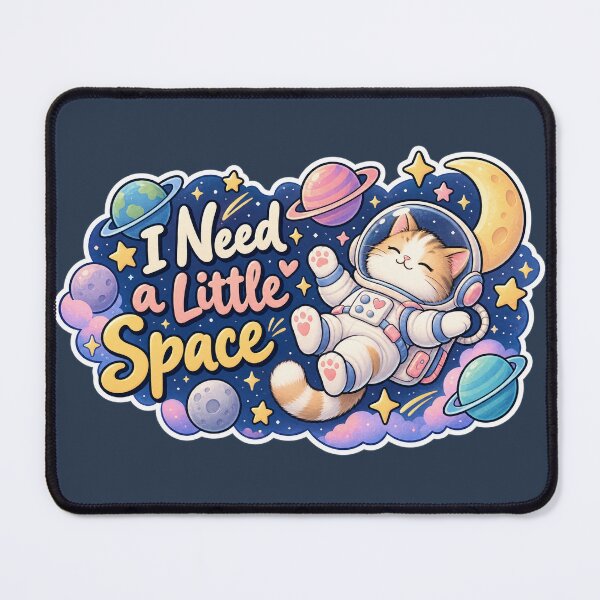 Item preview, I Need a Little Space – Funny Cat Astronaut designed and sold by Sasas Design.