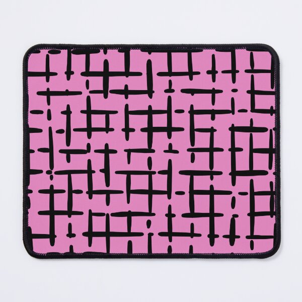 Item preview, Thick Black Broken Crosshatch on Light Pink designed and sold by KSimpson838.
