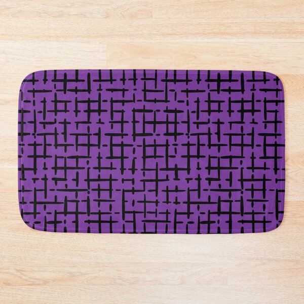 Item preview, Thick Black Broken Crosshatch on Purple  designed and sold by KSimpson838.