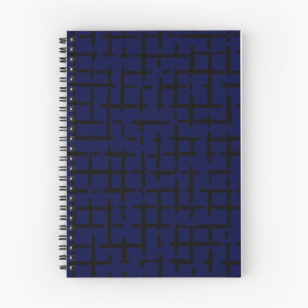 Item preview, Thick Black Broken Crosshatch on Dark Blue  designed and sold by KSimpson838.