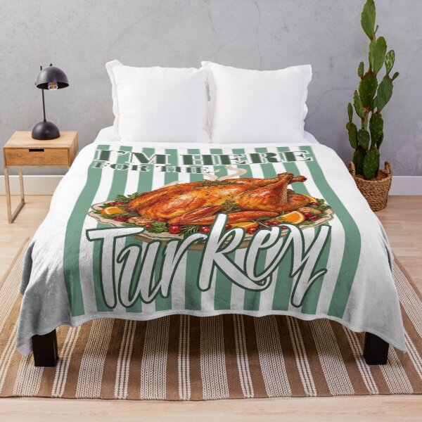 Item preview, I'm Here For The Turkey - Funny Thanksgiving Retro Turkey Feast designed and sold by Neurospicy Trolls.