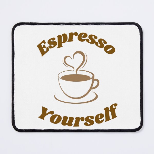 Item preview, Cute Espresso Yourself Coffee Pun Heart Latte Art designed and sold by Jelicint.