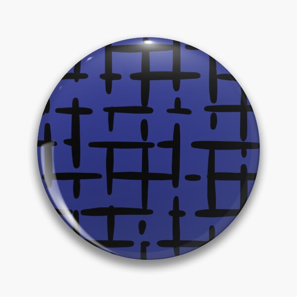 Item preview, Thick Black Broken Crosshatch on Blue  designed and sold by KSimpson838.