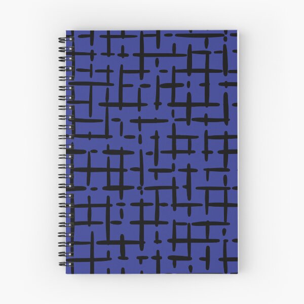 Item preview, Thick Black Broken Crosshatch on Blue  designed and sold by KSimpson838.