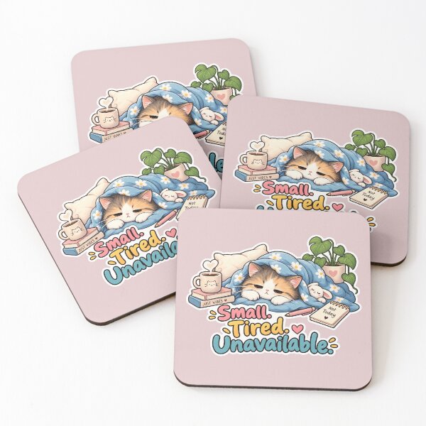 Item preview, Small Tired Unavailable – Funny Sleepy Cat designed and sold by Sasas Design.