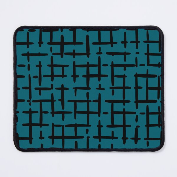 Item preview, Thick Black Broken Crosshatch on Dark Teal designed and sold by KSimpson838.