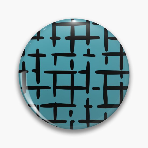 Item preview, Thick Black Broken Crosshatch on Teal designed and sold by KSimpson838.