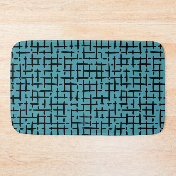 Item preview, Thick Black Broken Crosshatch on Teal designed and sold by KSimpson838.