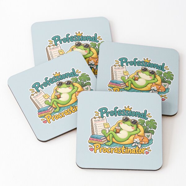 Item preview, Professional Procrastinator – Funny Lazy Frog designed and sold by Sasas Design.
