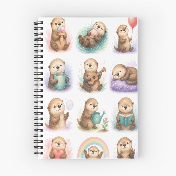Item preview, Cute Watercolor Sea Otter pack designed and sold by creativerooney.