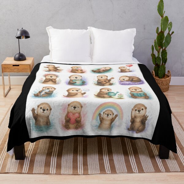 Item preview, Cute Watercolor Sea Otter pack designed and sold by creativerooney.