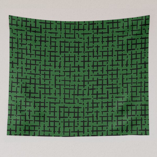 Item preview, Thick Black Broken Crosshatch on Green  designed and sold by KSimpson838.