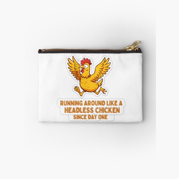 Item preview, Running Around Like a Headless Chicken Since Day One – Funny Typography Sticker designed and sold by NKWealthDesign.