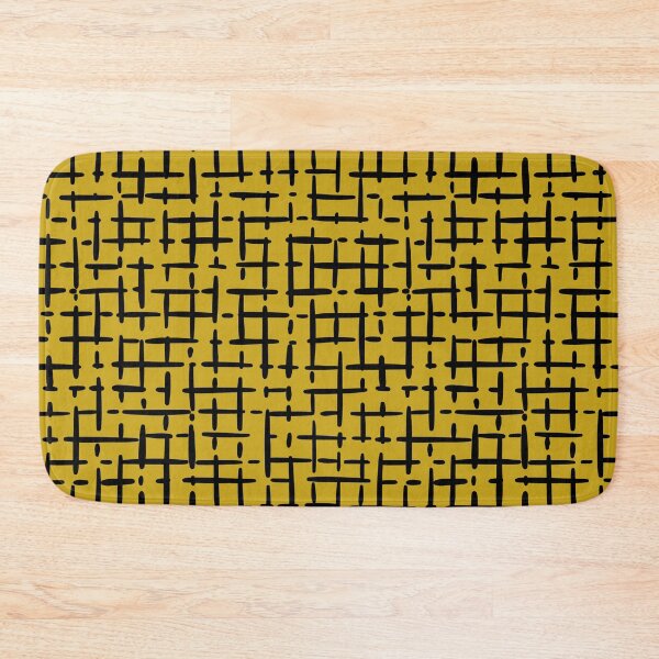 Item preview, Thick Black Broken Crosshatch on Dark Yellow  designed and sold by KSimpson838.