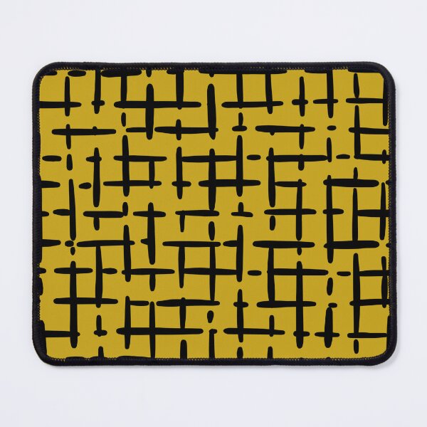 Item preview, Thick Black Broken Crosshatch on Dark Yellow  designed and sold by KSimpson838.
