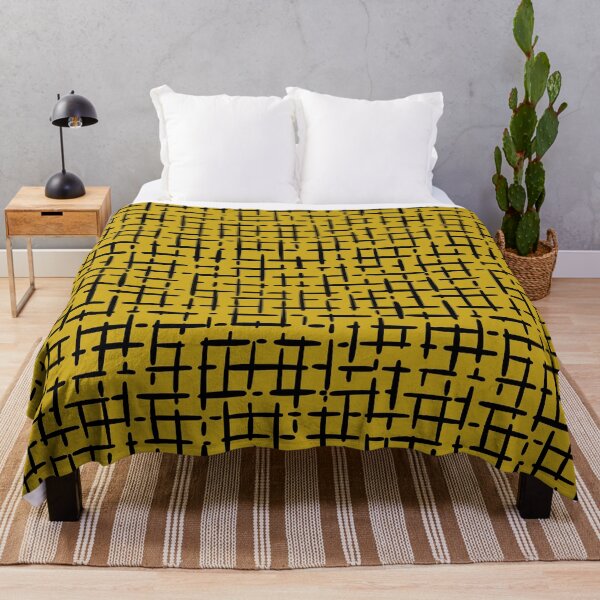 Item preview, Thick Black Broken Crosshatch on Dark Yellow designed and sold by KSimpson838.