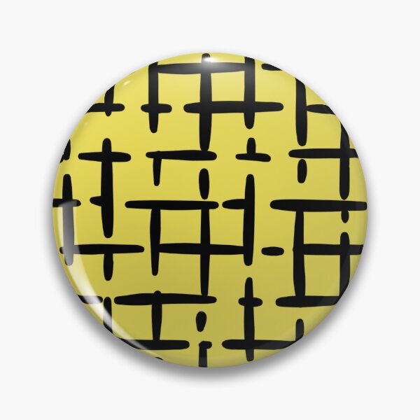 Item preview, Thick Black Broken Crosshatch on Yellow designed and sold by KSimpson838.