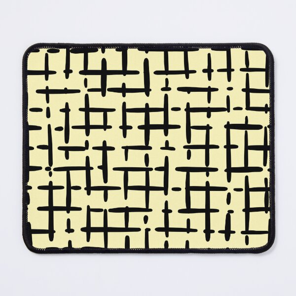 Item preview, Thick Black Broken Crosshatch on Light Yellow  designed and sold by KSimpson838.