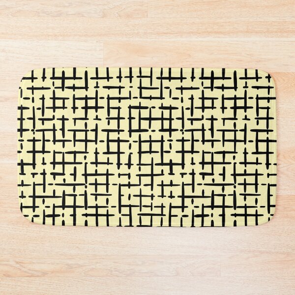 Item preview, Thick Black Broken Crosshatch on Light Yellow  designed and sold by KSimpson838.