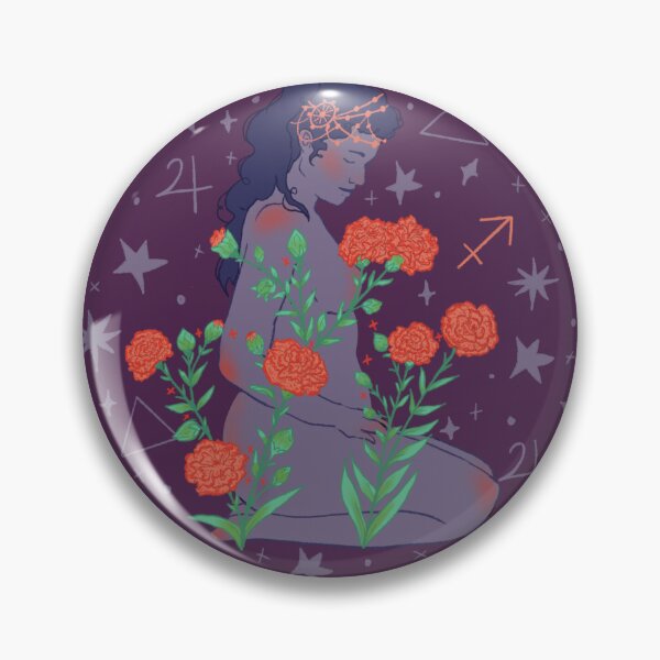 Item preview, Sagittarius flower constellation designed and sold by Erika Grench Art.
