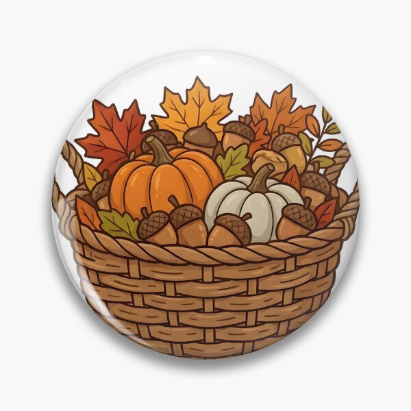 Item preview, Cozy Autumn Harvest Pumpkin Basket Art designed and sold by Herodestroyer.