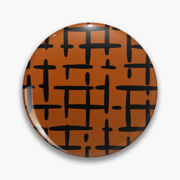 Item preview, Thick Black Broken Crosshatch on Dark Orange designed and sold by KSimpson838.