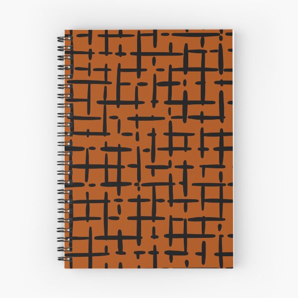 Item preview, Thick Black Broken Crosshatch on Dark Orange  designed and sold by KSimpson838.